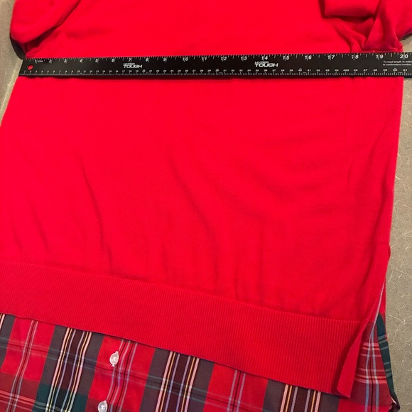 crown & ivy Red Plaid Layered Sweater - Picture 10 of 12